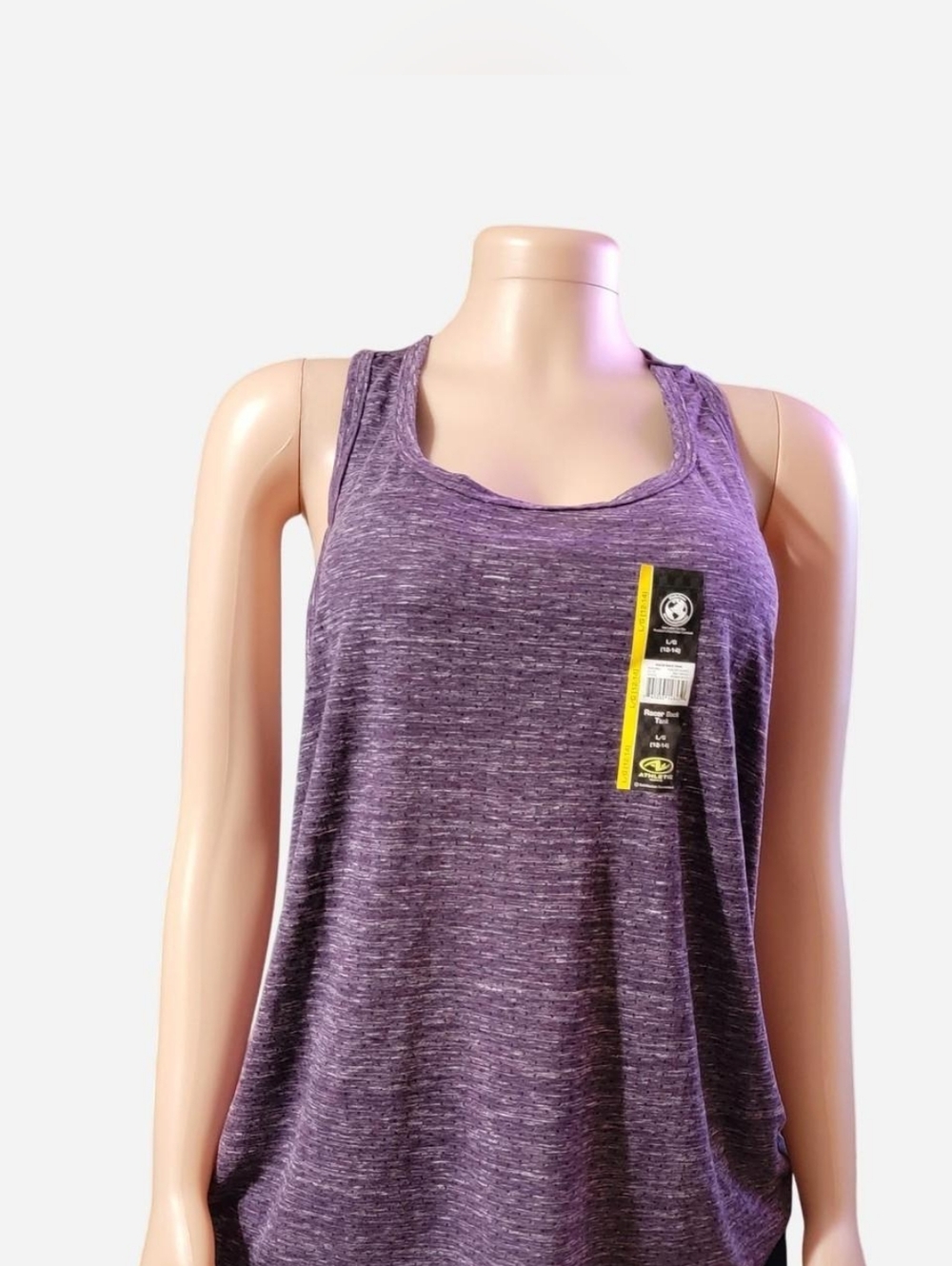 Athletic Works Purple Heather Racerback Tank Top